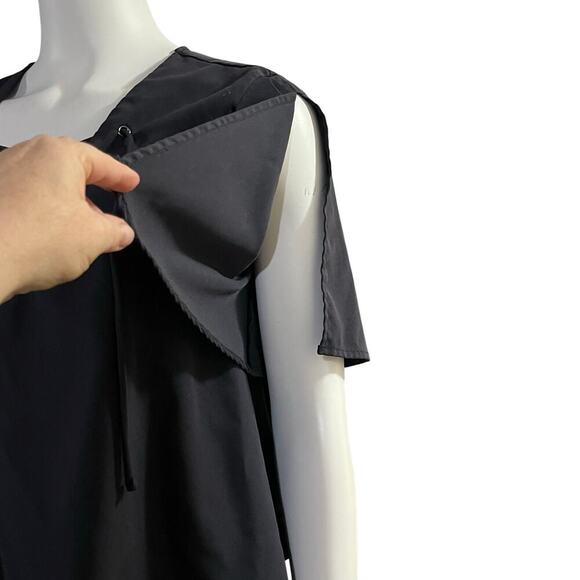 Madison & Berkeley Womens Gray Cropped Blouse Size Medium - Picture 5 of 9